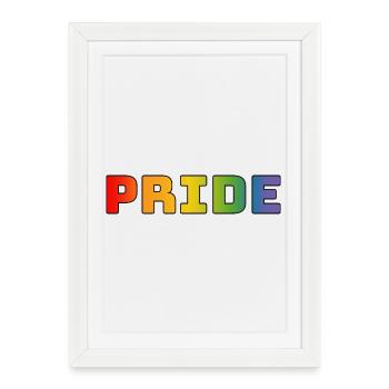rainbow pride LGBT LGBTQI queer - Affiche encadrée (27 × 37 cm) - blanc - Devant