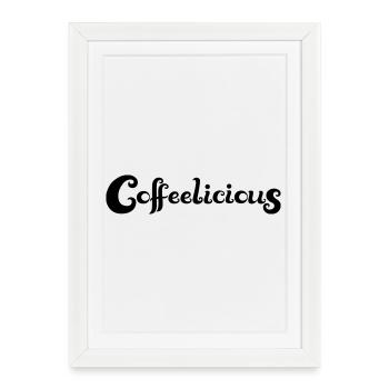 Coffeelicious (en anglais seulement) - Affiche encadrée (27 × 37 cm) - blanc - Devant