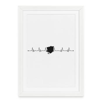 Heartbeat climbing - Framed poster (27 × 37 cm) - white - Front