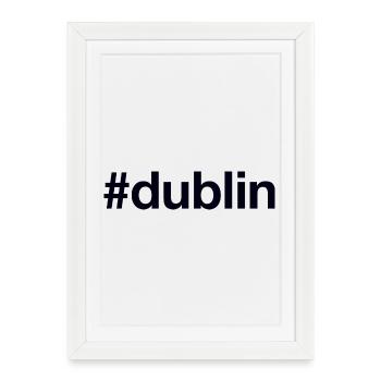 DUBLIN, Irlande, Irlande - Affiche encadrée (27 × 37 cm) - blanc - Devant