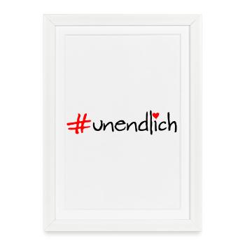 infini - Affiche encadrée (27 × 37 cm) - blanc - Devant
