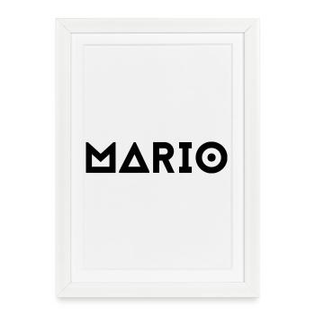 First name Mario - Framed poster (27 × 37 cm) - white - Front