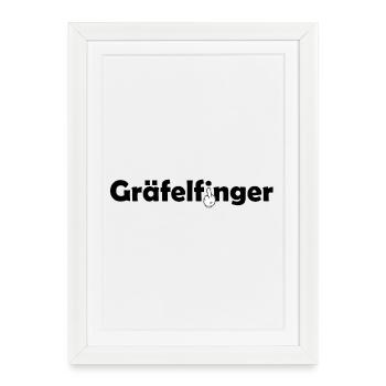 Stinkefinger Reb Streetstyle - Gerahmtes Poster (27 × 37 cm) - Weiß - Vorne
