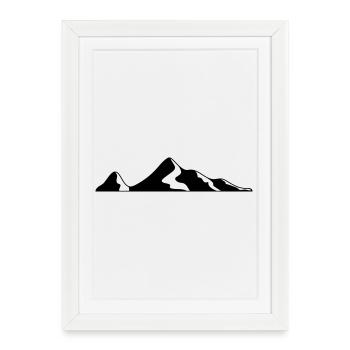 Montagne - Affiche encadrée (27 × 37 cm) - blanc - Devant