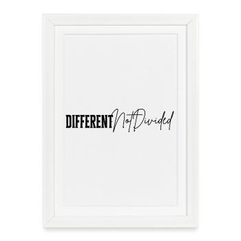 DifferentNotDivided - Affiche encadrée (27 × 37 cm) - blanc - Devant