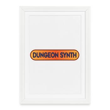 Emblème du synthé de donjon - Affiche encadrée (27 × 37 cm) - blanc - Devant