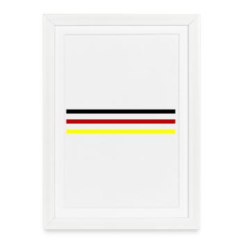 Drapeau de la ligne d’Allemagne - Affiche encadrée (27 × 37 cm) - blanc - Devant