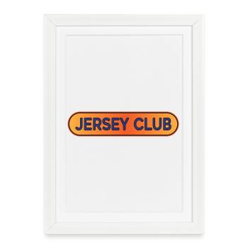Jersey Club Breakbeat - Affiche encadrée (27 × 37 cm) - blanc - Devant