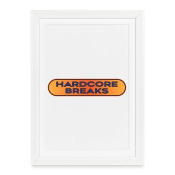 Hardcore Breaks Breakbeat - Affiche encadrée (27 × 37 cm) - blanc - Devant