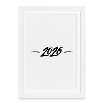 2026 year - Framed poster (27 × 37 cm) - white - Front