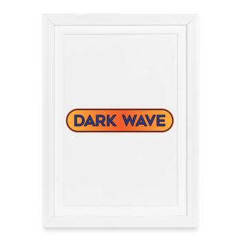 Dark Wave Music Shirt - Retro Gothic Aesthetic - Framed poster (27 × 37 cm) - white - Front
