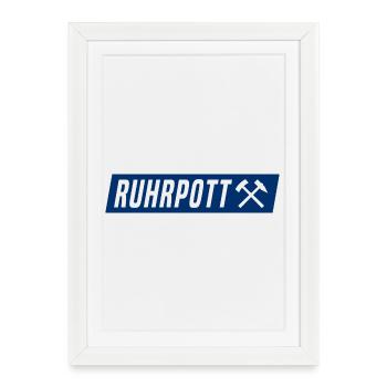 Ruhrpott - Ruhr Pott - Zeche - Zollverein - NRW - Affiche encadrée (27 × 37 cm) - blanc - Devant