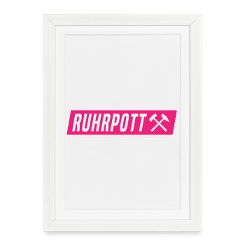 Ruhrpott - Ruhr Pott - Zeche - Zollverein - NRW - Affiche encadrée (27 × 37 cm) - blanc - Devant