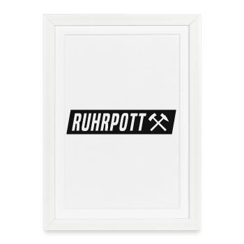 Ruhrpott - Ruhr Pott - Zeche - Zollverein - NRW - Affiche encadrée (27 × 37 cm) - blanc - Devant