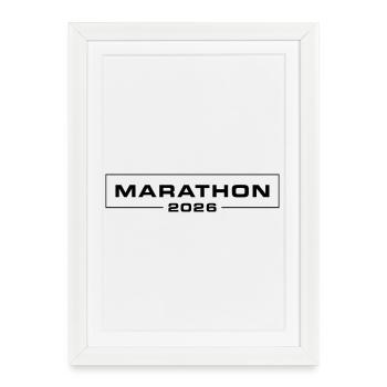 Marathon 2026 - Affiche encadrée (27 × 37 cm) - blanc - Devant