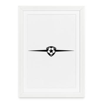 Soccer Symbol Line - Framed poster (27 × 37 cm) - white - Front