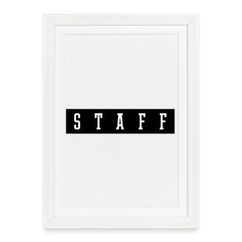 Staff - Framed poster (27 × 37 cm) - white - Front