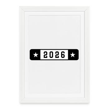 2026 - Affiche encadrée (27 × 37 cm) - blanc - Devant