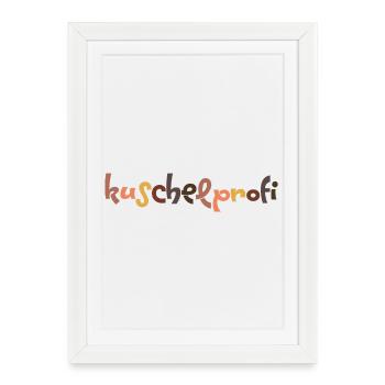 Kuschelprofi Essentials - Starter Edition - Gerahmtes Poster (27 × 37 cm) - Weiß - Vorne