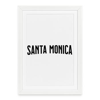Santa Monica - Gerahmtes Poster (27 × 37 cm) - Weiß - Vorne