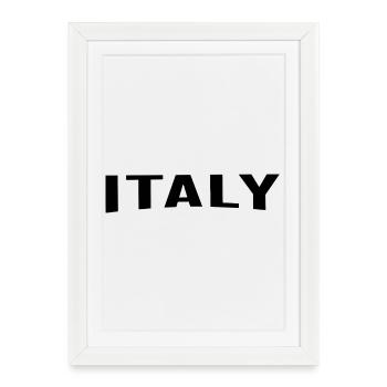 Italy - Framed poster (27 × 37 cm) - white - Front