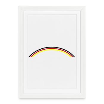 Ligne du drapeau allemand - Affiche encadrée (27 × 37 cm) - blanc - Devant