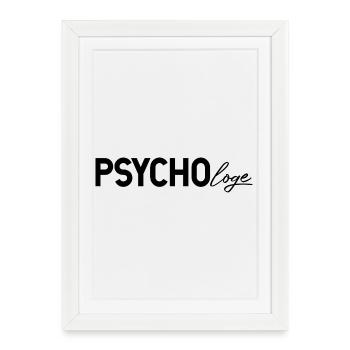 Psychologist Psycho Pun Humor - Framed poster (27 × 37 cm) - white - Front