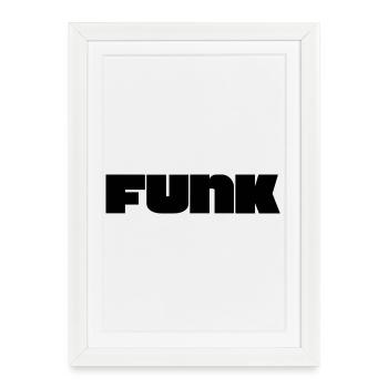 Funk bold logo - Framed poster (27 × 37 cm) - white - Front