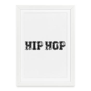 HIP HOP Rap Oldschool - Framed poster (27 × 37 cm) - white - Front