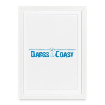 Darss Coast - Dein Statement für den Darss - Gerahmtes Poster (27 × 37 cm) - Weiß - Vorne