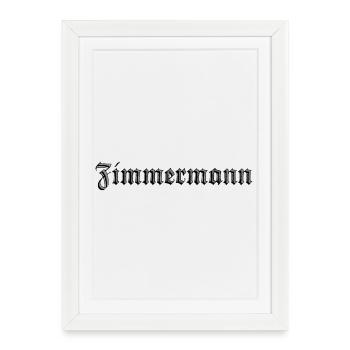 Zimmermann - Gerahmtes Poster (27 × 37 cm) - Weiß - Vorne