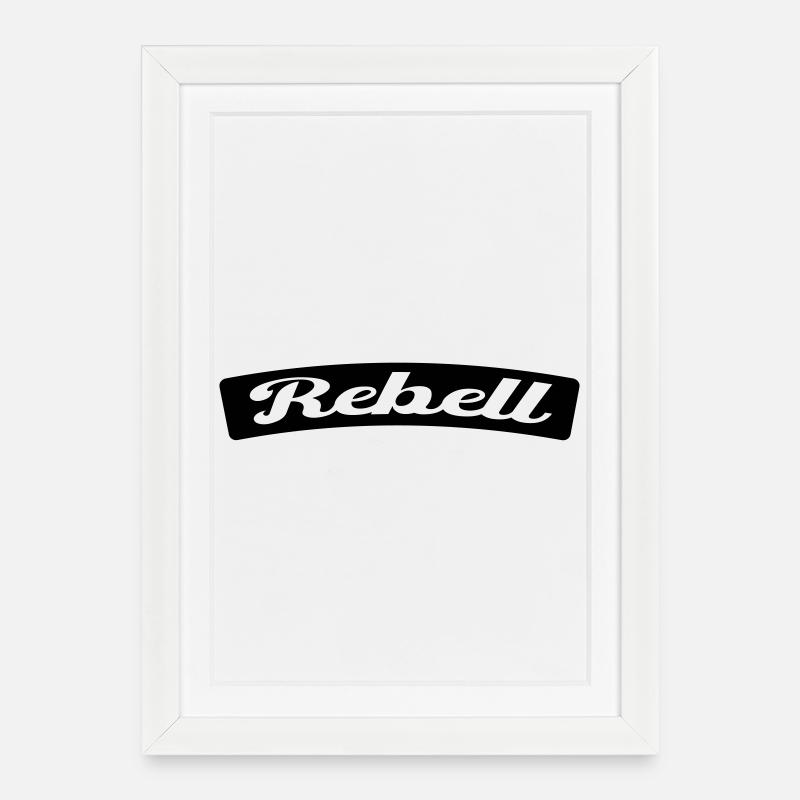 rebel - Framed poster (27 × 37 cm) - white