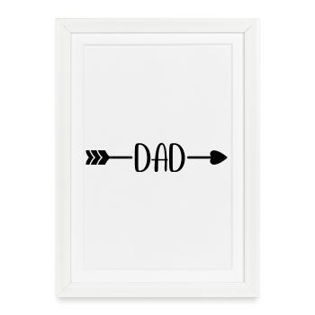 Dad - Framed poster (27 × 37 cm) - white - Front
