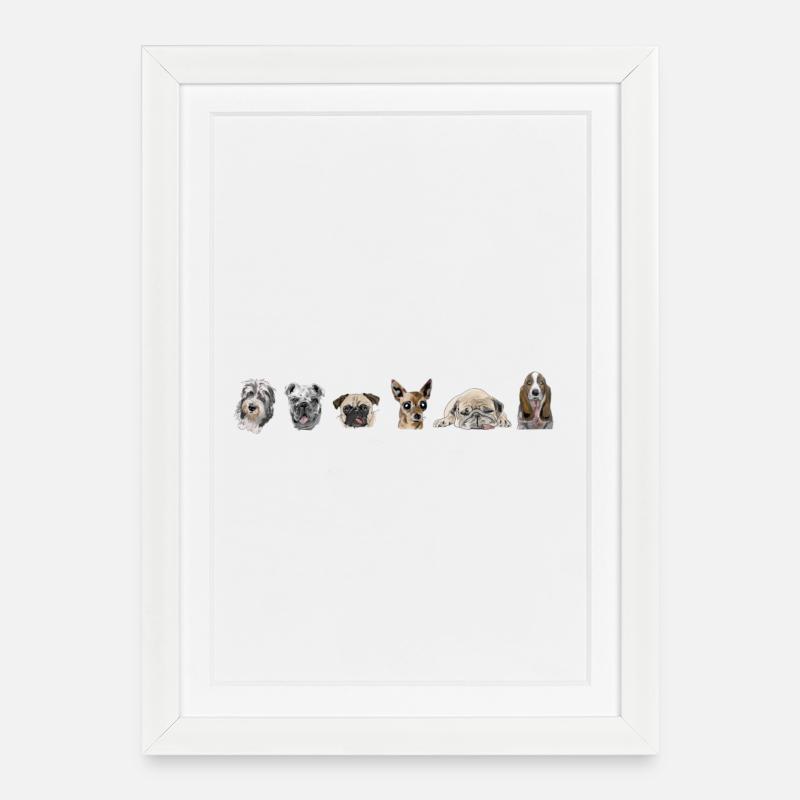 Canine - Framed poster (27 × 37 cm) - white