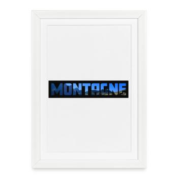 Montagne - Affiche encadrée (27 × 37 cm) - blanc - Devant