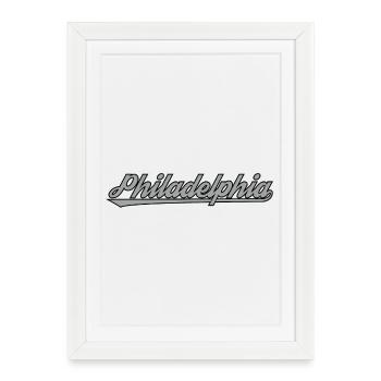 Philadelphia Vintage Lettering - Framed poster (27 × 37 cm) - white - Front