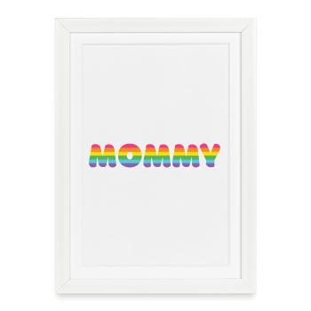 Maman LGBTQ+ - Affiche encadrée (27 × 37 cm) - blanc - Devant