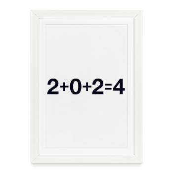 2024 - Affiche encadrée (27 × 37 cm) - blanc - Devant