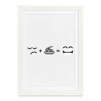 Negative Space Ovals - Framed poster (27 × 37 cm) - white - Front