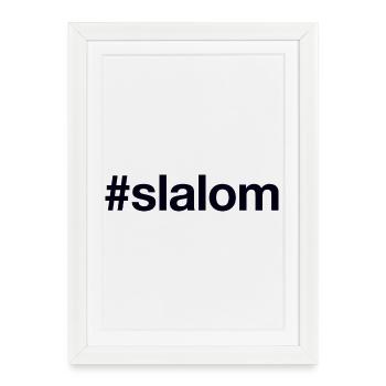 SLALOM Hashtag - Framed poster (27 × 37 cm) - white - Front