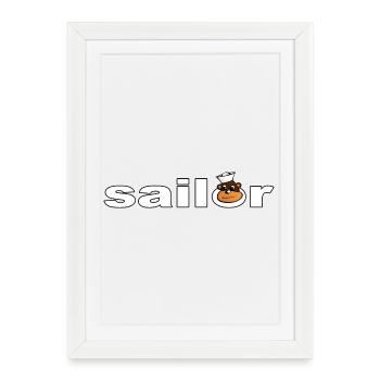 Sailor - Framed poster (27 × 37 cm) - white - Front