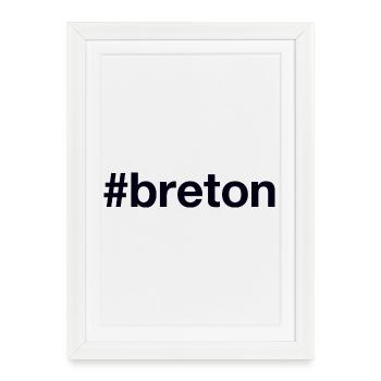 BRETON Hashtag - Affiche encadrée (27 × 37 cm) - blanc - Devant