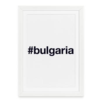 BULGARIE Hashtag bulgare - Affiche encadrée (27 × 37 cm) - blanc - Devant
