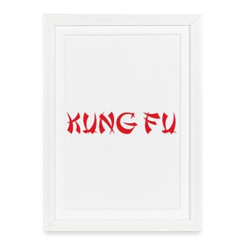 KUNG FU - Gerahmtes Poster (27 × 37 cm) - Weiß - Vorne