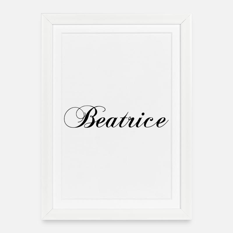 Beatrice, personalized clothing - Framed poster (27 × 37 cm) - white