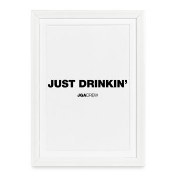 Bachelor Party: Just drinkin' (Bachelor Party) - Framed poster (27 × 37 cm) - white - Front