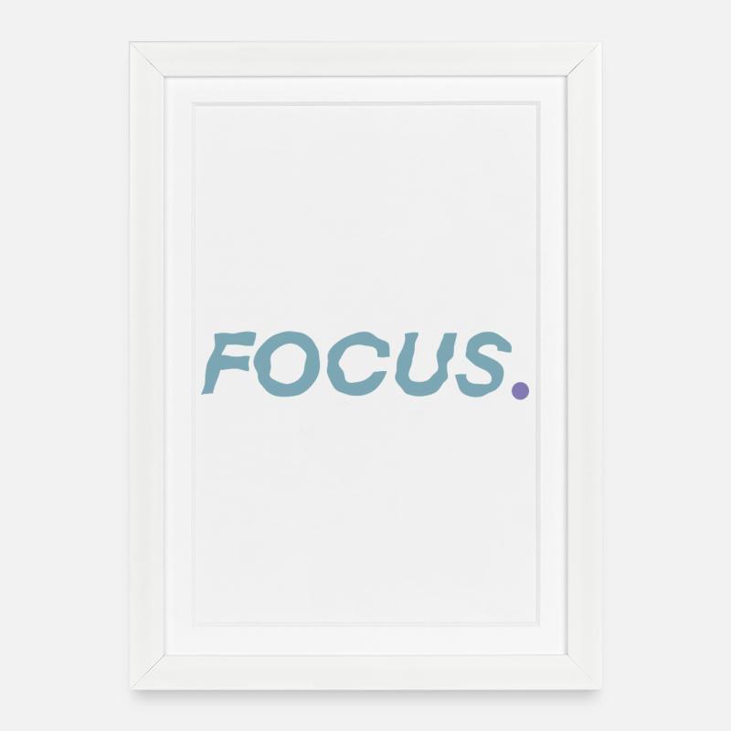 Focus - Gerahmtes Poster (27 × 37 cm) - Weiß