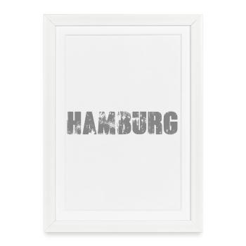 Cool Hamburg Design - Affiche encadrée (27 × 37 cm) - blanc - Devant