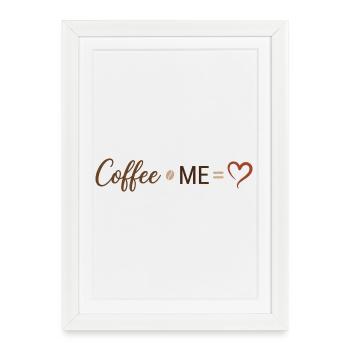 Coffee & Me - Amour du design du café - Affiche encadrée (27 × 37 cm) - blanc - Devant