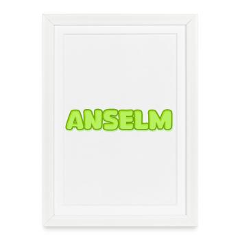 First name Anselm - Framed poster (27 × 37 cm) - white - Front